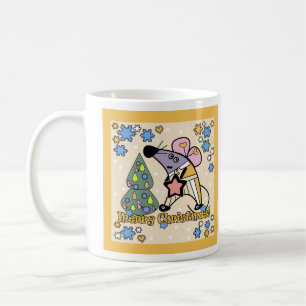 Merry Christmas New Year Symbol Mouse Cartoon cute Coffee Mug