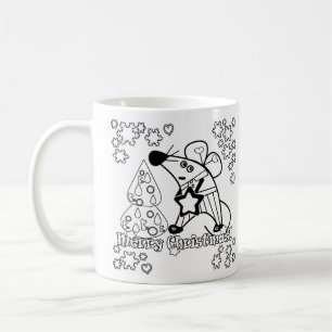 Merry Christmas New Year Symbol Mouse Cartoon cute Coffee Mug