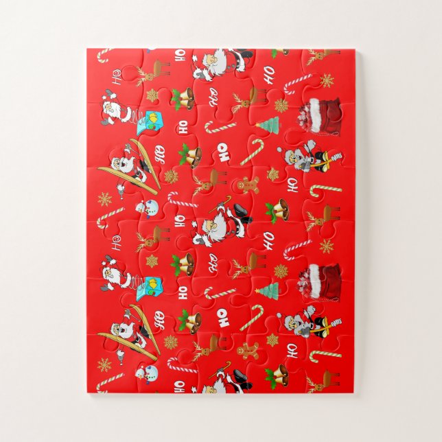 Merry Christmas Nice Naughty 25 December Christmas Jigsaw Puzzle (Vertical)