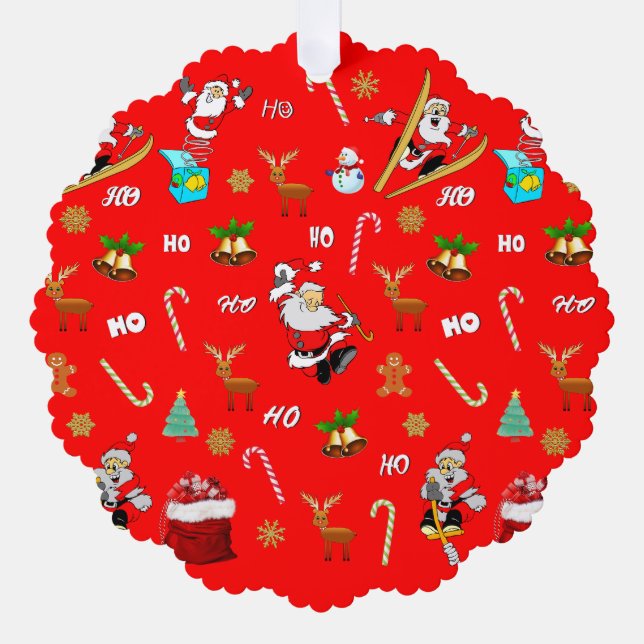 Merry Christmas Nice Naughty 25 December Christmas Ornament Card (Front)