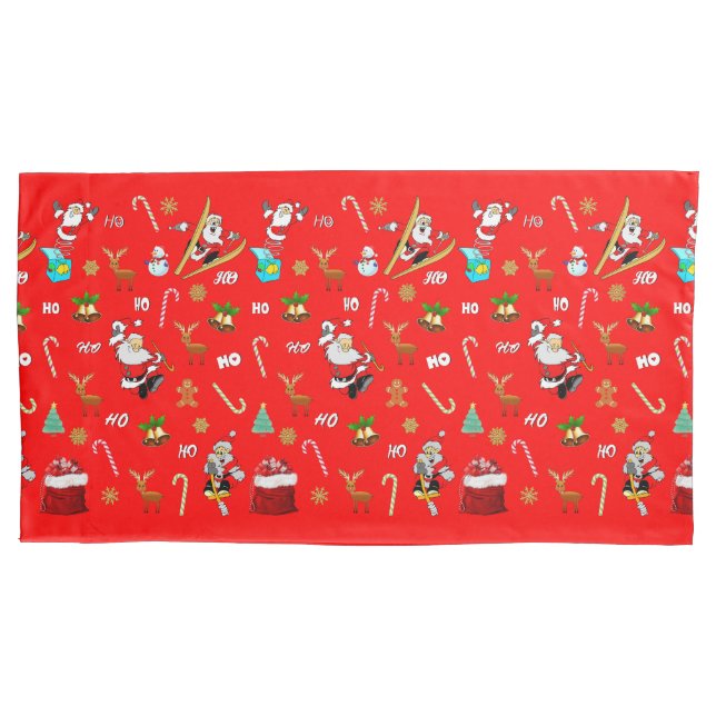 Merry Christmas Nice Naughty 25 December Christmas Pillow Case (Front)