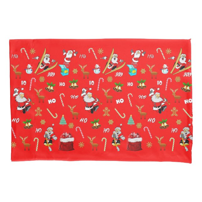 Merry Christmas Nice Naughty 25 December Christmas Pillow Case (Front)