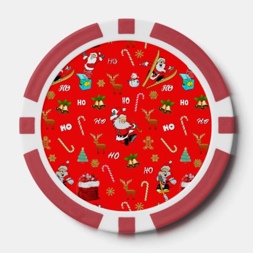 Merry Christmas Nice Naughty 25 December Christmas Poker Chips