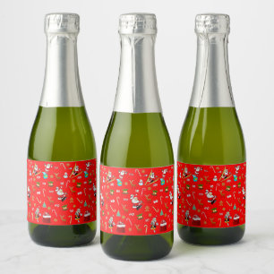Merry Christmas Nice Naughty 25 December Christmas Sparkling Wine Label