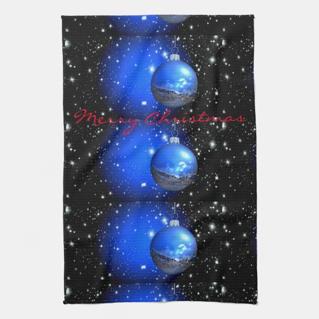 merry christmas night sky ornaments towel (Vertical)