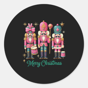 Merry Christmas Nk Nutcracker Fantasy Classic Round Sticker