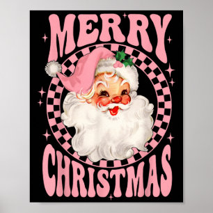 Merry Christmas Nk Santa Claus Retro Vintage  Poster