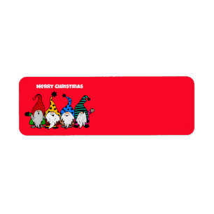 Merry Christmas Nomes address label