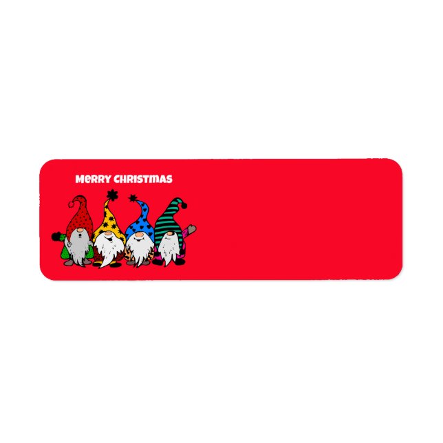 Merry Christmas Nomes address label (Front)