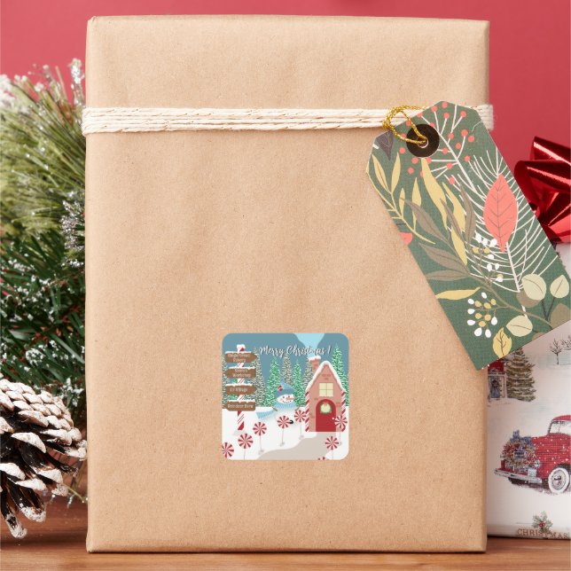 Merry Christmas North Pole Stickers (Holiday)