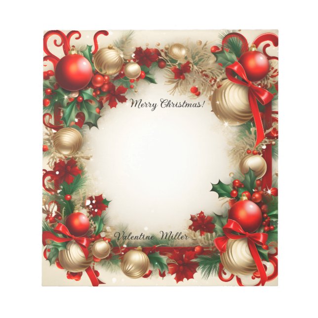 Merry Christmas  Notepad (Front)