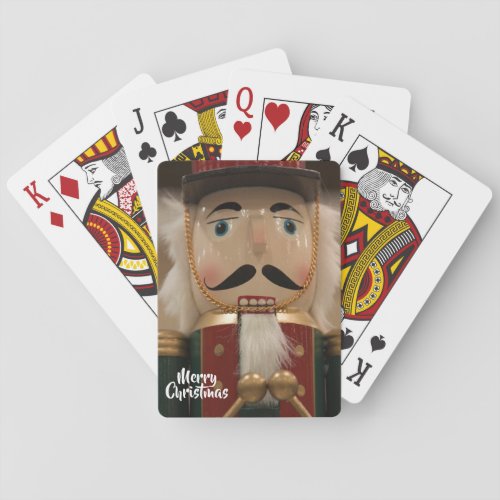 Merry Christmas Nucracker Soldier Playing Cards