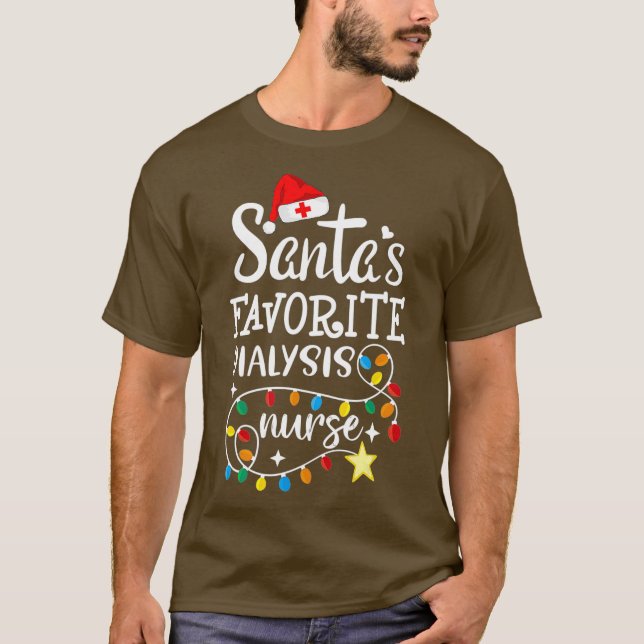 Merry Christmas Nurse Crew - Santas Favorite T-Shirt (Front)