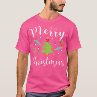 Merry Christmas Nurse Doctor Hospital Stethoscope  T-Shirt