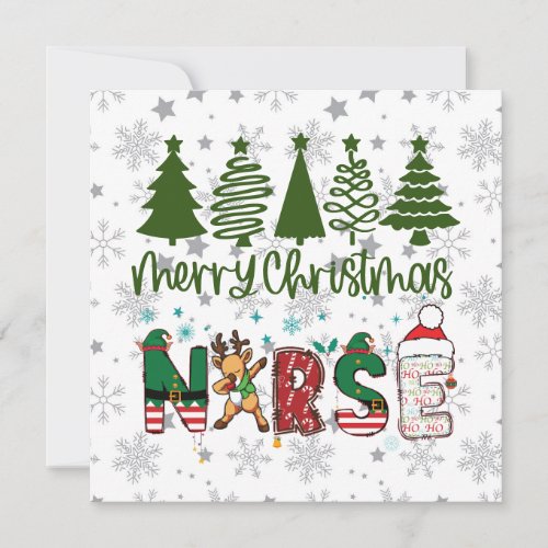 Merry Christmas Nurse  Holiday Card