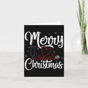 Merry Christmas Nurse Nursing Stethoscope, Card