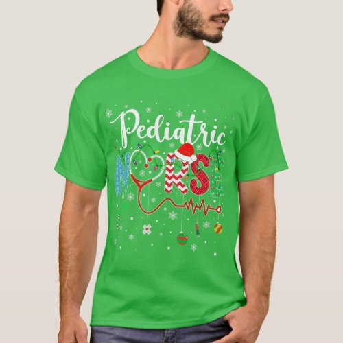 Merry Christmas Nurse Pediatric Nurse Christmas Pa T_Shirt