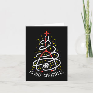 Merry Christmas Nurse Xmas Scrub Top Women Stethos Card