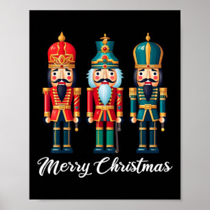Merry Christmas Nutcracker Ballet Festive Xmas Men Poster