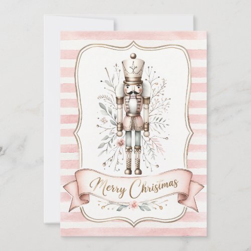 Merry Christmas Nutcracker Card Ribbon Banner