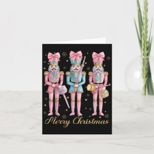 Merry Christmas Nutcracker Coquette Nk Bow Xmas Ho Card