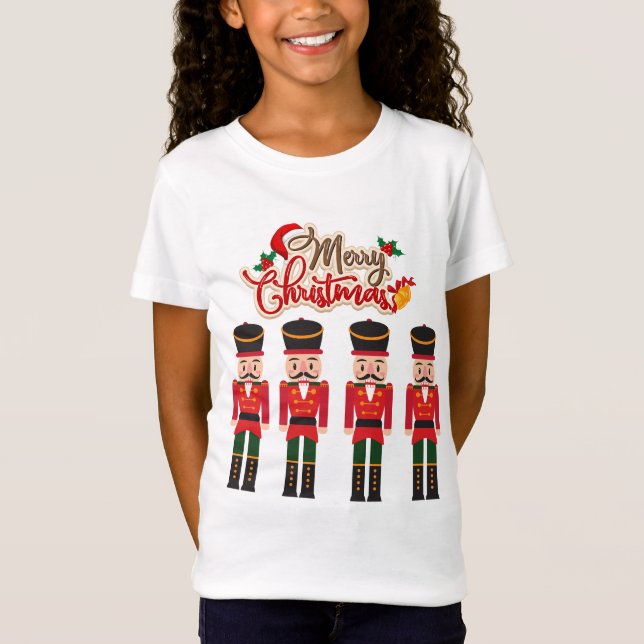 Merry Christmas Nutcracker Festive Holiday Tee  (Front)