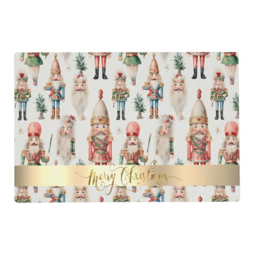 Merry Christmas Nutcracker Holiday Placemat