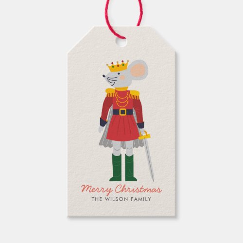 Merry Christmas Nutcracker Mouse  Gift Tags