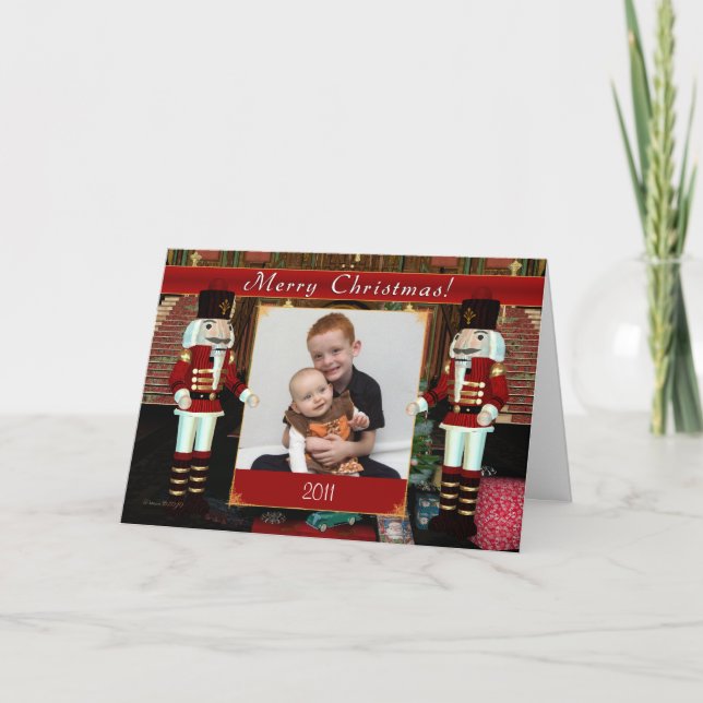 Merry Christmas Nutcracker Photo Card (Front)
