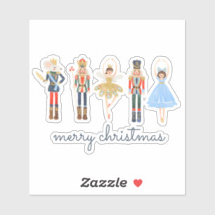 Merry Christmas Nutcracker Sticker