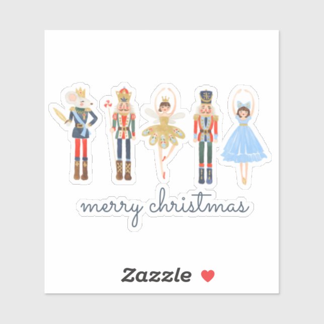 Merry Christmas Nutcracker  Sticker (Sheet)