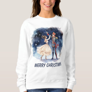 Merry Christmas nutcracker watercolor Sweatshirt