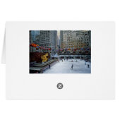 Merry Christmas NYC at night Card (Back Horizontal)