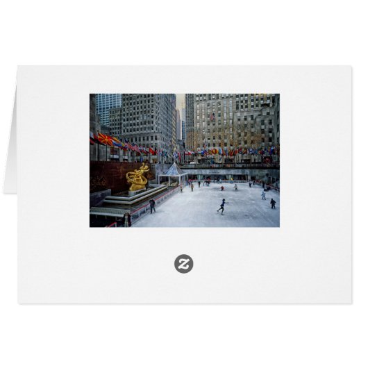 Merry Christmas NYC at night Card (Back Horizontal)