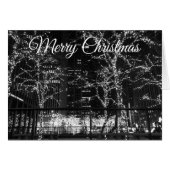 Merry Christmas NYC at night Card (Front Horizontal)