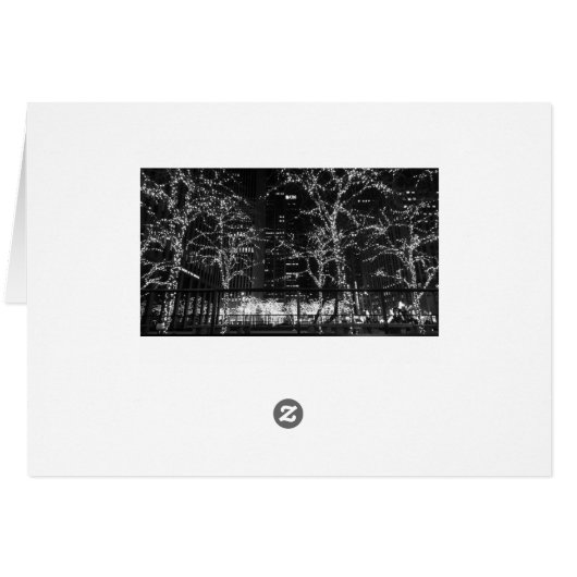 Merry Christmas NYC Rockefeller Skaters Card (Back Horizontal)