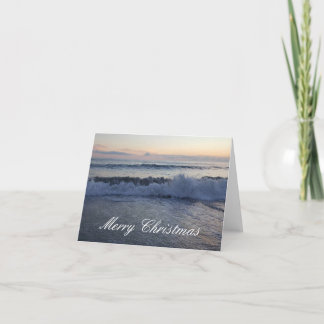 Merry Christmas Ocean Sunset Card