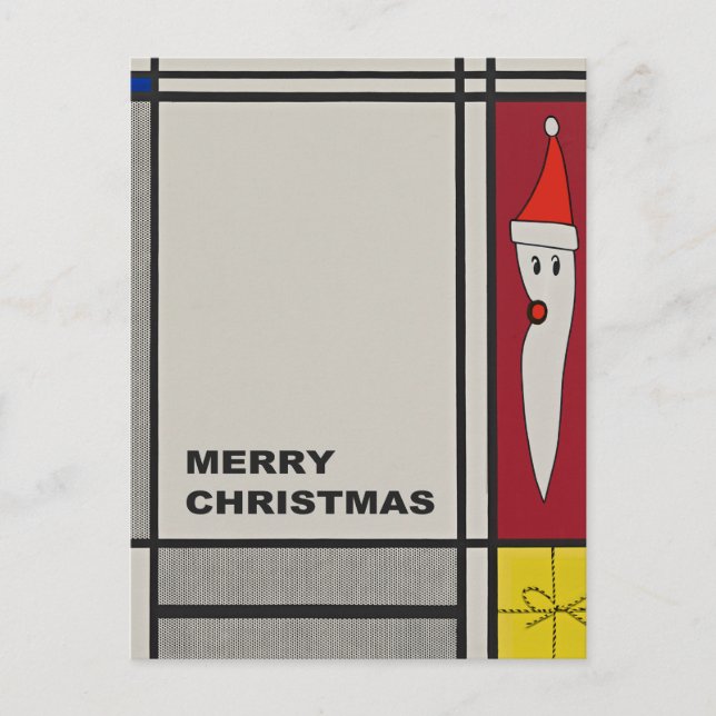 Merry Christmas of Non Objective Postcard (Front)