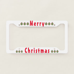 Merry Christmas on a Personalized Customized License Plate Frame