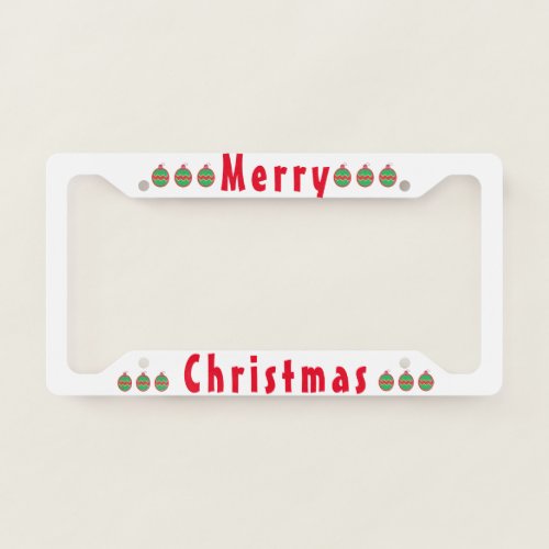 Merry Christmas on a Personalized Customized License Plate Frame