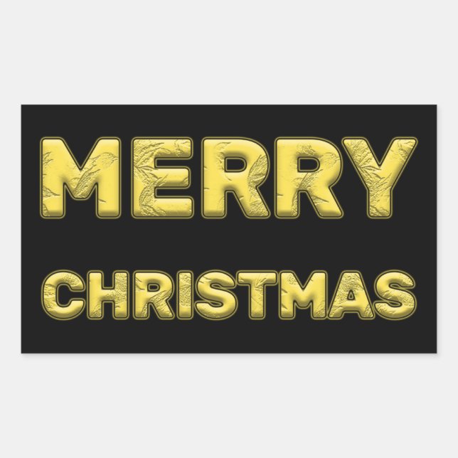 Merry Christmas on Christmas Eve! Rectangular Sticker (Front)