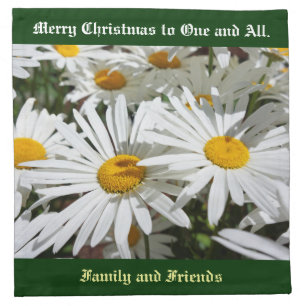 Merry Christmas One and All cloth Napkins Family