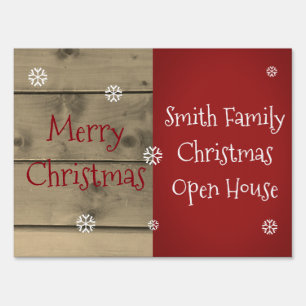 Merry Christmas Open House Sign