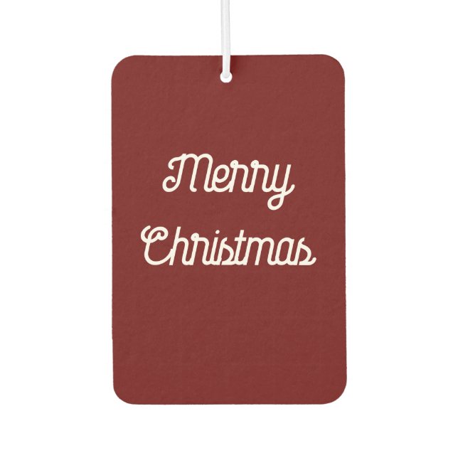 Merry Christmas or Happy Holidays Template Air Freshener (Front)