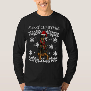 Merry Christmas Ornament Doberman Pinscher Xmas Sa T-Shirt