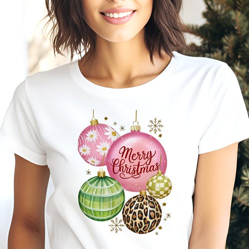 Merry Christmas Ornament Festive Holiday Tri-Blend Shirt