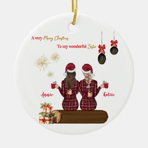 Merry Christmas Ornament Personalised best friend