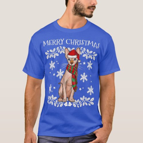Merry Christmas Ornament Sphynx Cat Xmas Santa _gi T_Shirt