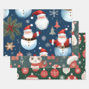 Merry Christmas ornaments and decorations Wrapping Paper Sheets