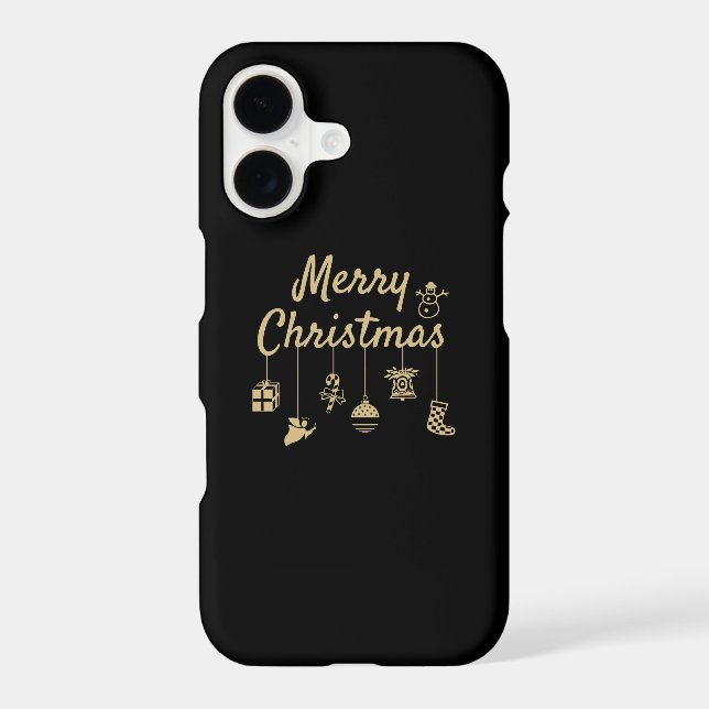 Merry Christmas Ornaments gold Samsung Galaxy Case (Back)